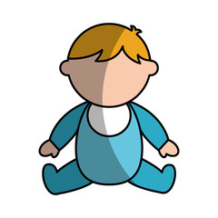 cute boy baby avatar character vector illustration design