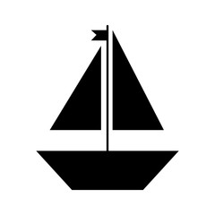 sail boat isolated icon vector illustration design