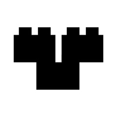 Fototapeta premium toy blocks structure icon vector illustration design