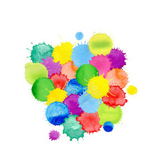 Abstract colorful watercolor background. Watercolor splash pattern