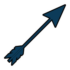 arrow icon over white background vector illustration