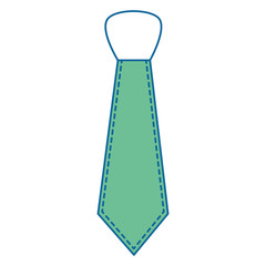 tie accessory icon over white background colorful design vector illustration