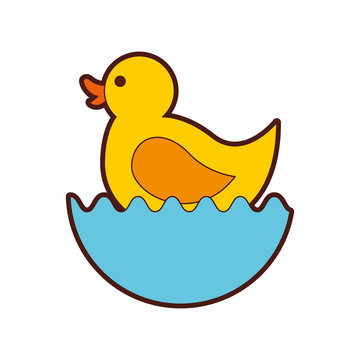rubber duck toy icon vector illustration design