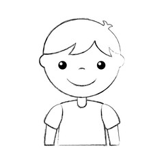 cute boy character icon vector illustration design