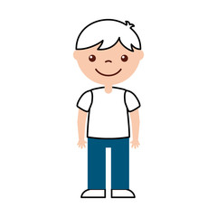 cute boy character icon vector illustration design