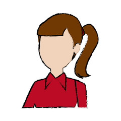 young woman female business office people