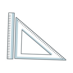 ruler and triangle measuring element