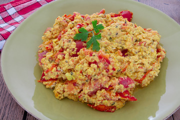 omelette aux tomates