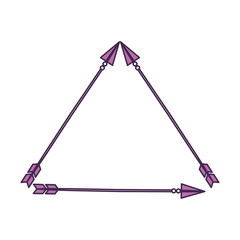 Decorative arrows boho style vector illustration design