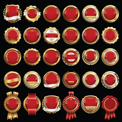 Set of Gold Certificate Seals and Badges