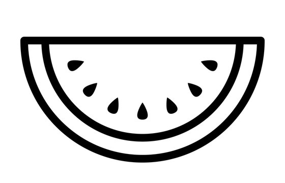 watermelon plant clipart black and white tree