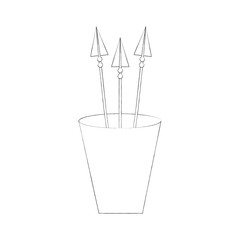 Decorative arrows in cup boho style vector illustration design