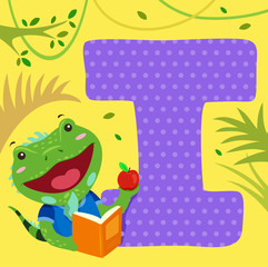Alphabet Tile Iguana Read