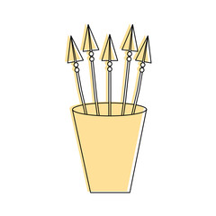 Decorative arrows in cup boho style vector illustration design