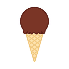 Delicious ice cream cone vector illustration design