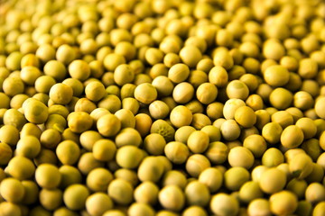 Fresh green peas on display at a nearby farmer's market. Traditional Raw Vegan source of Protein!