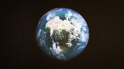 Fototapeta na wymiar Realistic Earth around Africa
