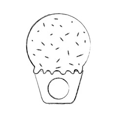 Delicious ice cream basket vector illustration design
