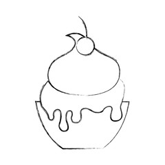 Delicious ice cream basket vector illustration design