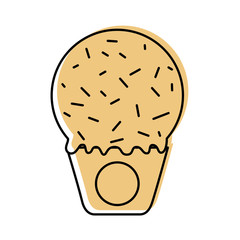 Delicious ice cream basket vector illustration design
