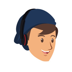 guy character student face smile people