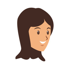cartoon face young girl student
