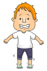 Man Idiom Cold Feet Illustration