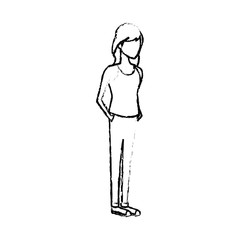 student girl teenager standing character person