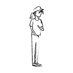 student girl teenager standing character person