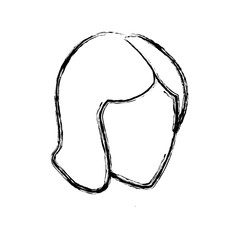 girl student face cartoon people head