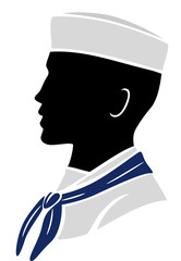 Silhouette Man Navy Soldier Illustration