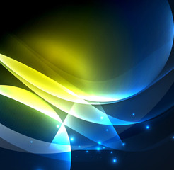 Glowing geometric shapes