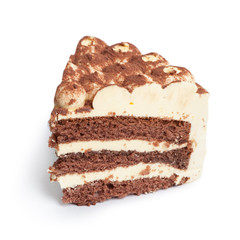 Cake tiramisu isolated
