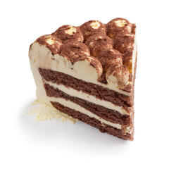 Cake tiramisu isolated