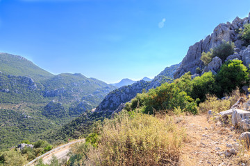 Naklejka premium Aegean mountains around marmaris area in Turkey