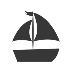 sailboat sea isolated icon vector illustration design
