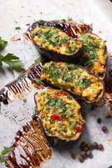 Stuffed eggplant from the oven