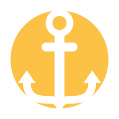 Fototapeta premium marine anchor isolated icon vector illustration design