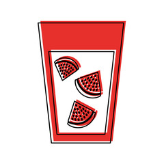 fresh watermelon juice icon vector illustration design