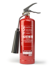 Fire extinguisher isolated on white background.