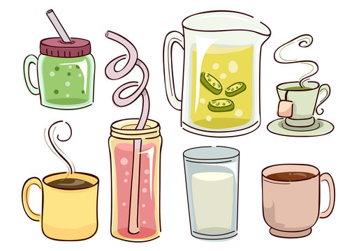 Hot Cold Beverage Illustration