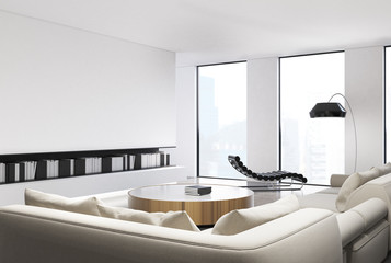 White living room interior