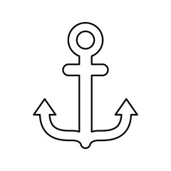 marine anchor isolated icon vector illustration design