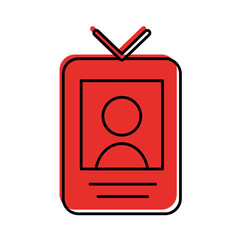 safety card press icon vector illustration design