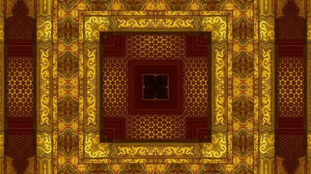 Oriental traditional pattern.four consecutive fractal kaleidoscope art.