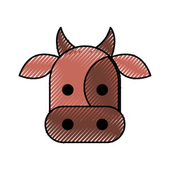 cow head isolated icon vector illustration design