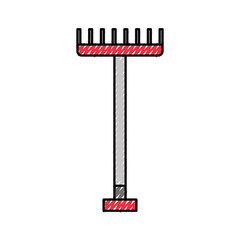 farm rake isolated icon vector illustration design