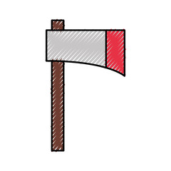 Woodcutter ax isolated icon vector illustration design