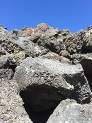 Fels Landschaft blau himmel