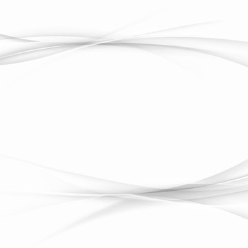 Abstract halftone lines folder background layout. Grey futuristic gradient smoke speed elegant swoosh waves over light grey background © phyZick